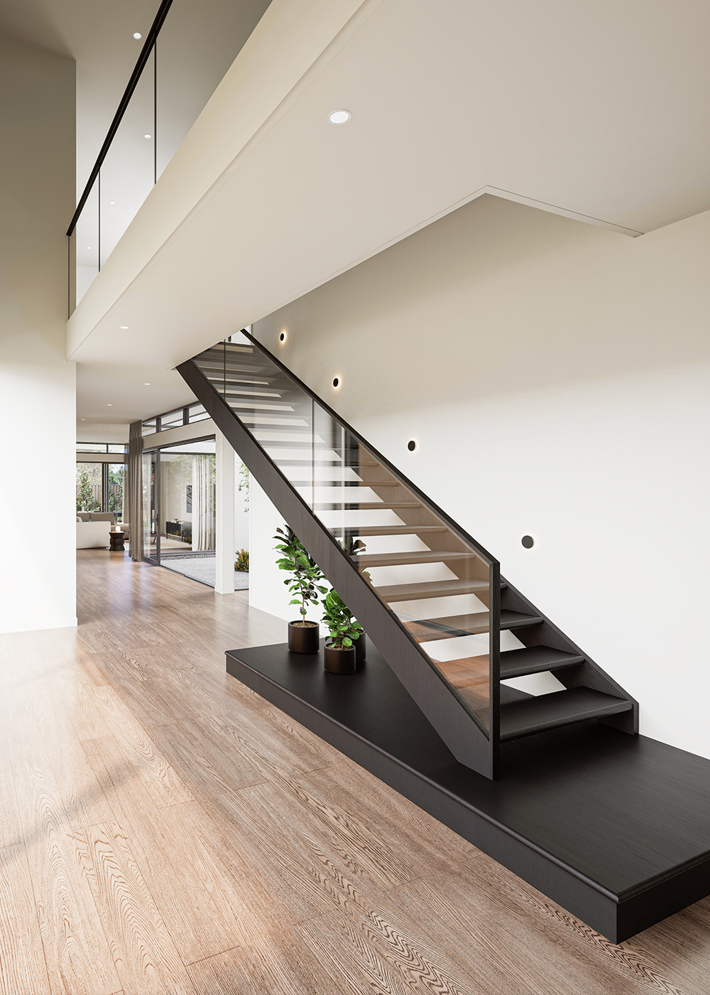 3d render of staircase